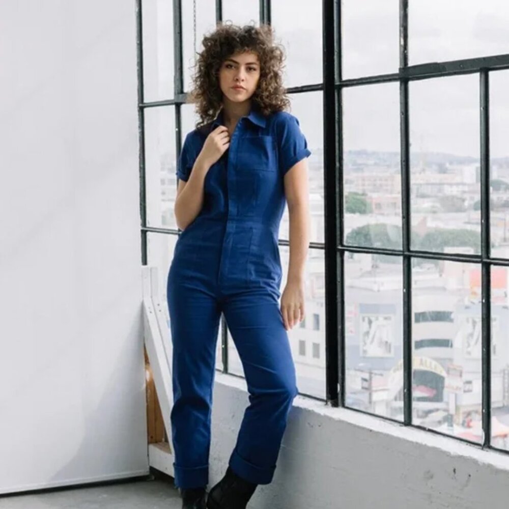Atwyld Pit Crew Jumpsuit M Retro Blue